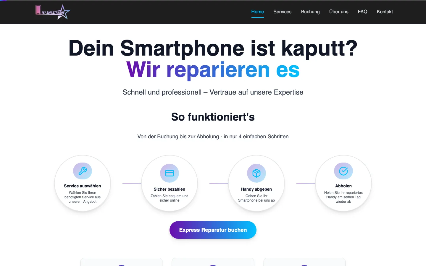 Website von MySmartphone am Laptop