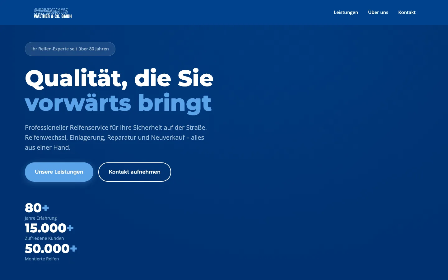 Website von Reifenhaus Walther